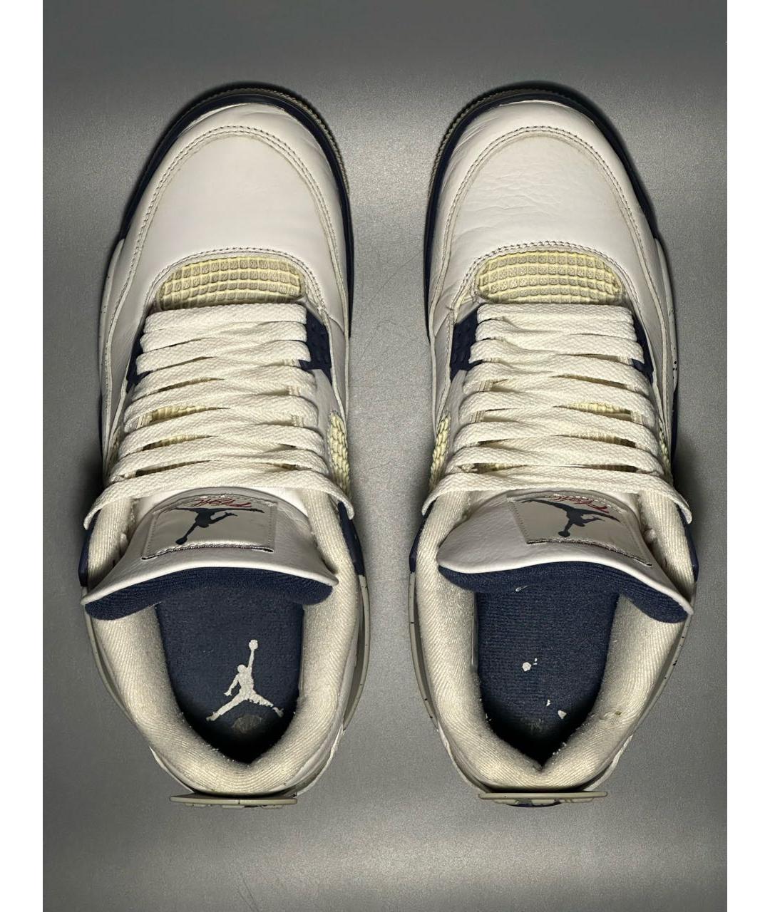 JORDAN Белые кожаные высокие кроссовки / кеды, фото 3