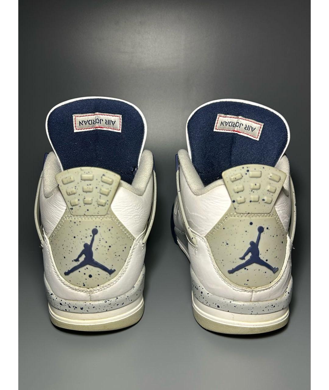 JORDAN Белые кожаные высокие кроссовки / кеды, фото 4