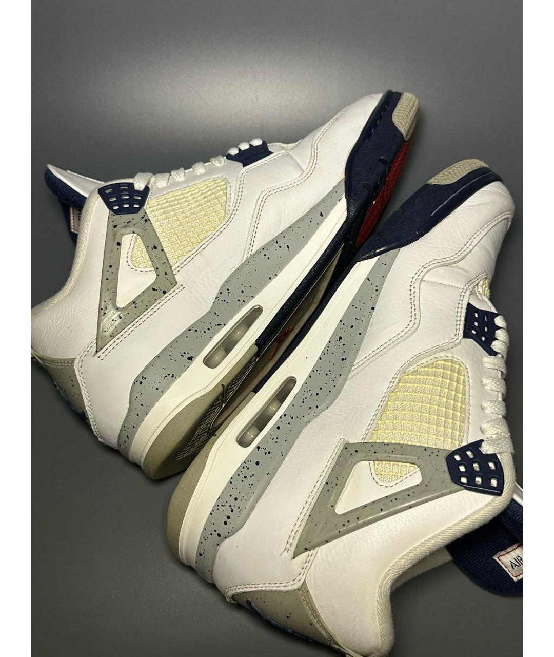 JORDAN Белые кожаные высокие кроссовки / кеды, фото 8