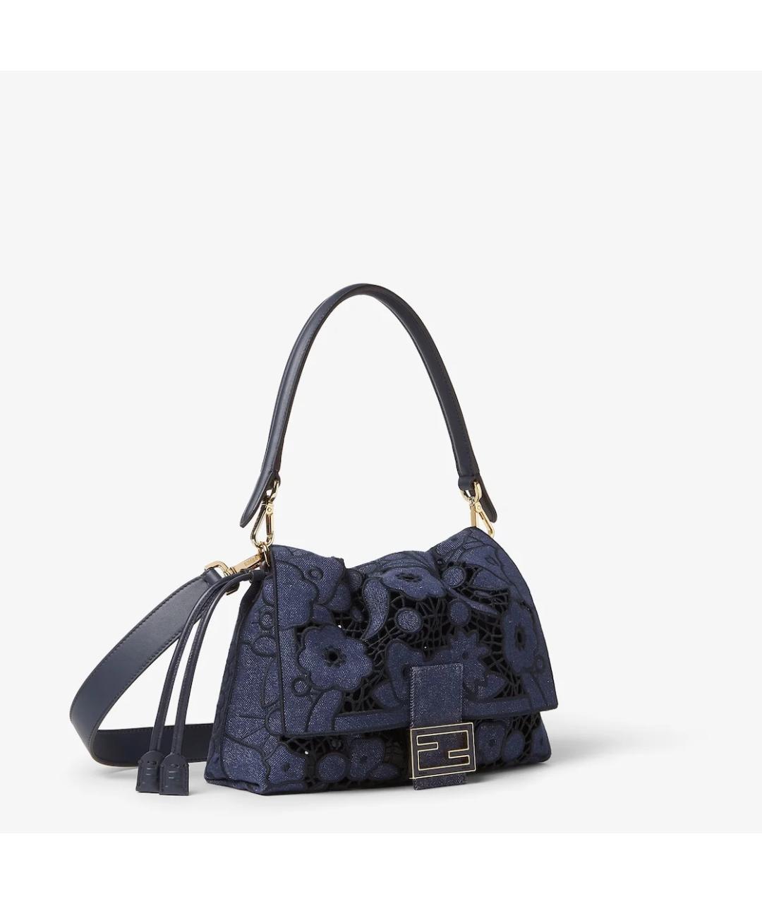 FENDI Синяя тканевая сумка через плечо, фото 5