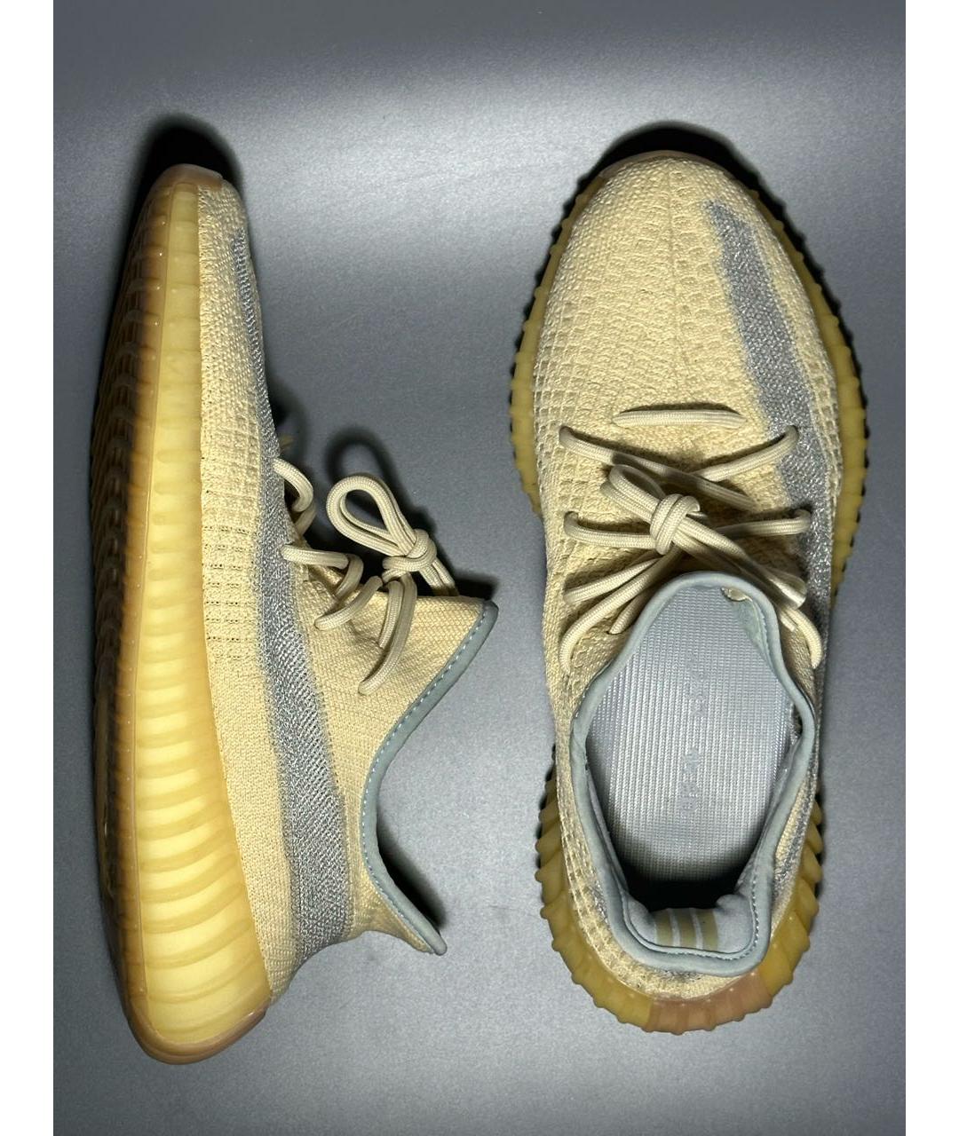 ADIDAS YEEZY Желтые синтетические низкие кроссовки / кеды, фото 8