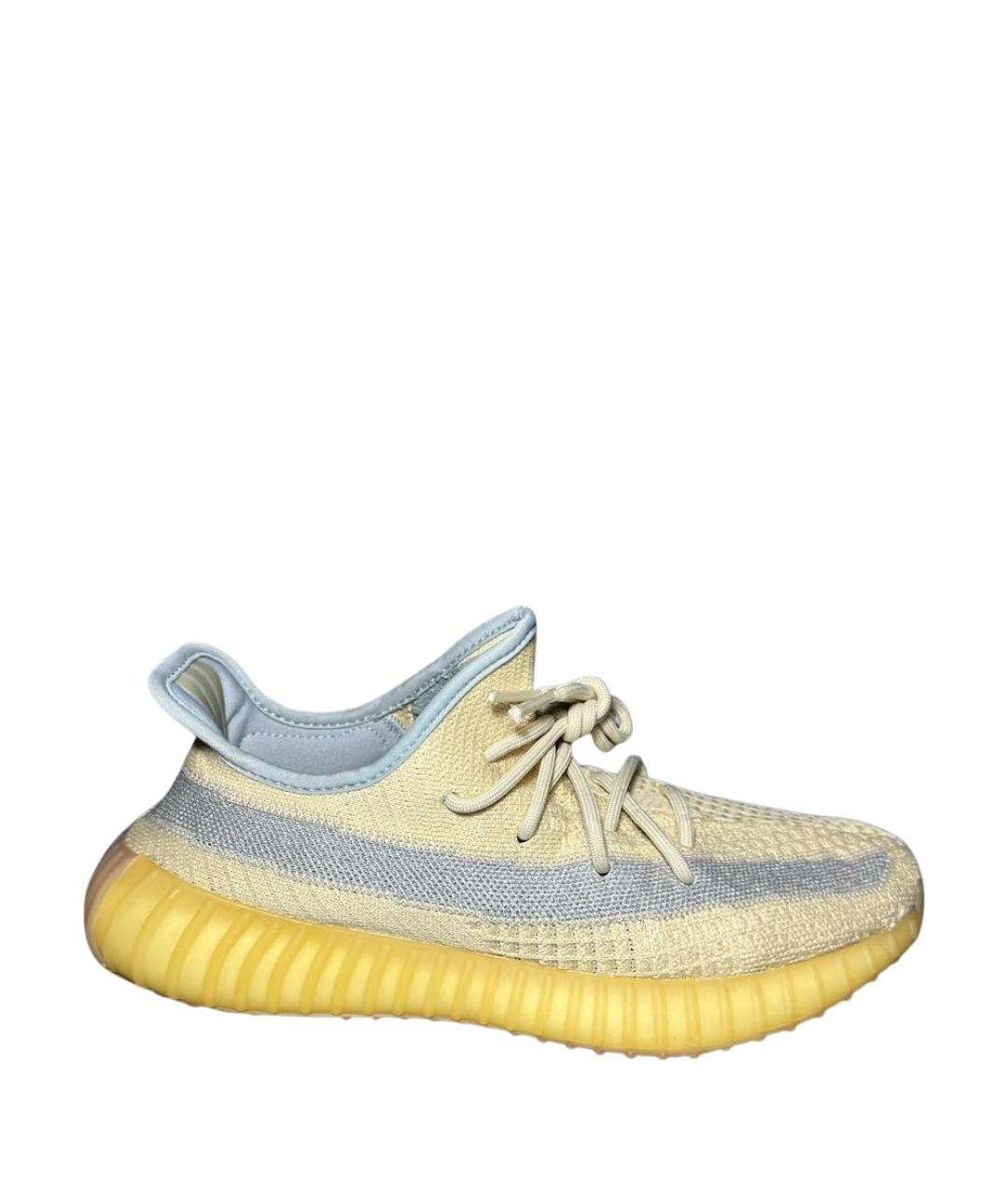 ADIDAS YEEZY Желтые синтетические низкие кроссовки / кеды, фото 1