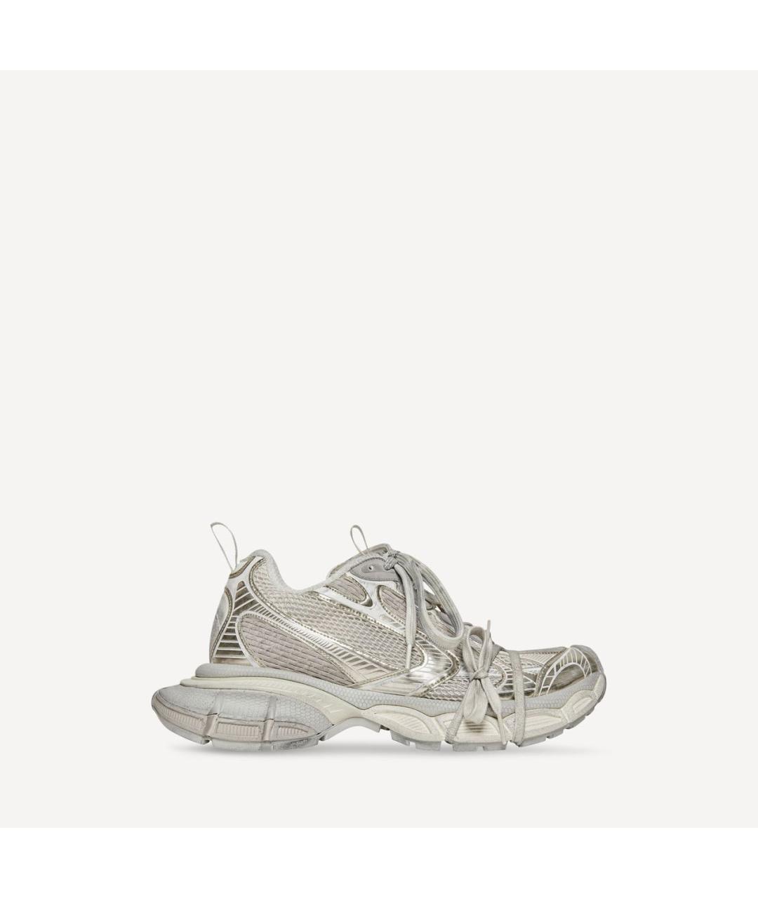 BALENCIAGA Бежевые текстильные кроссовки, фото 4