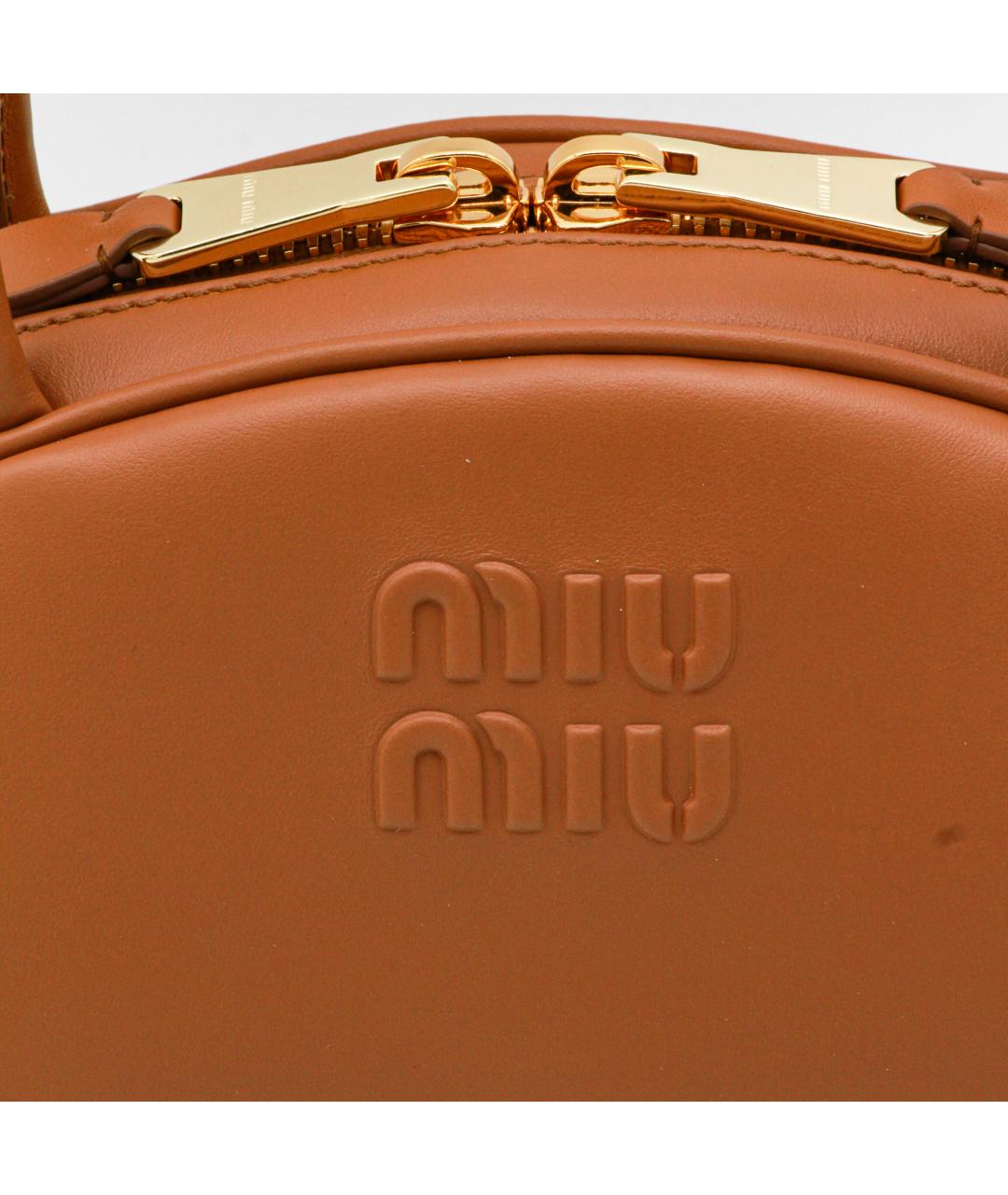 MIU MIU Коричневая кожаная сумка тоут, фото 6