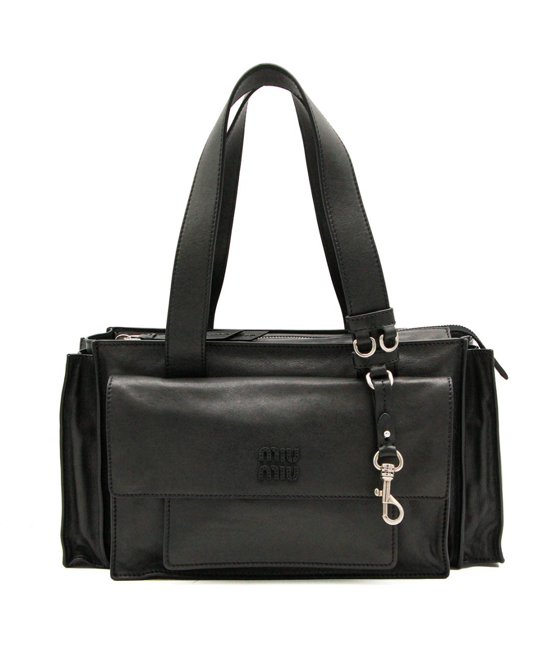 MIU MIU Черная кожаная сумка через плечо, фото 1