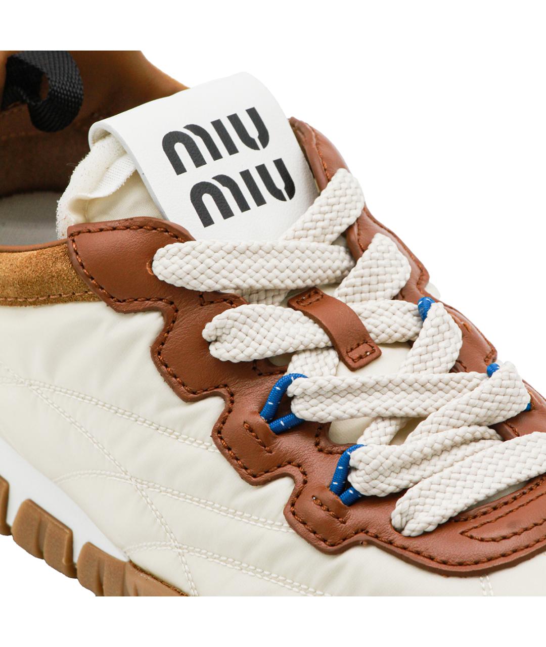 MIU MIU Мульти кожаные кроссовки, фото 4