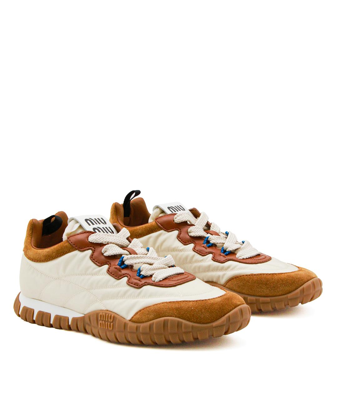 MIU MIU Мульти кожаные кроссовки, фото 2