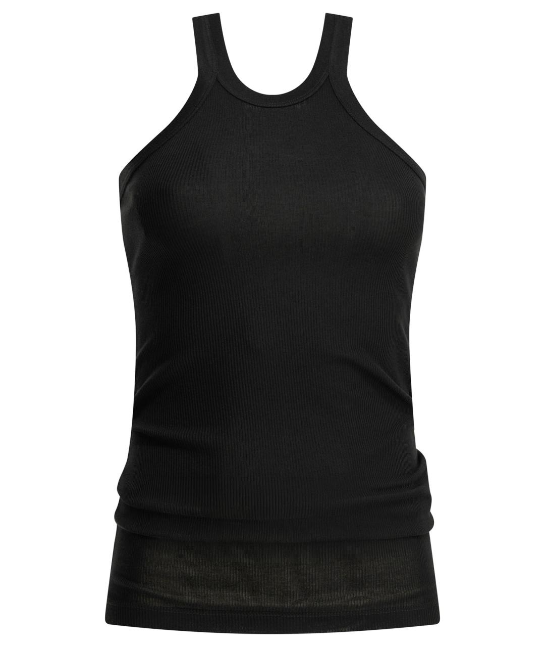 SPORTMAX Черная хлопковая майка, фото 1