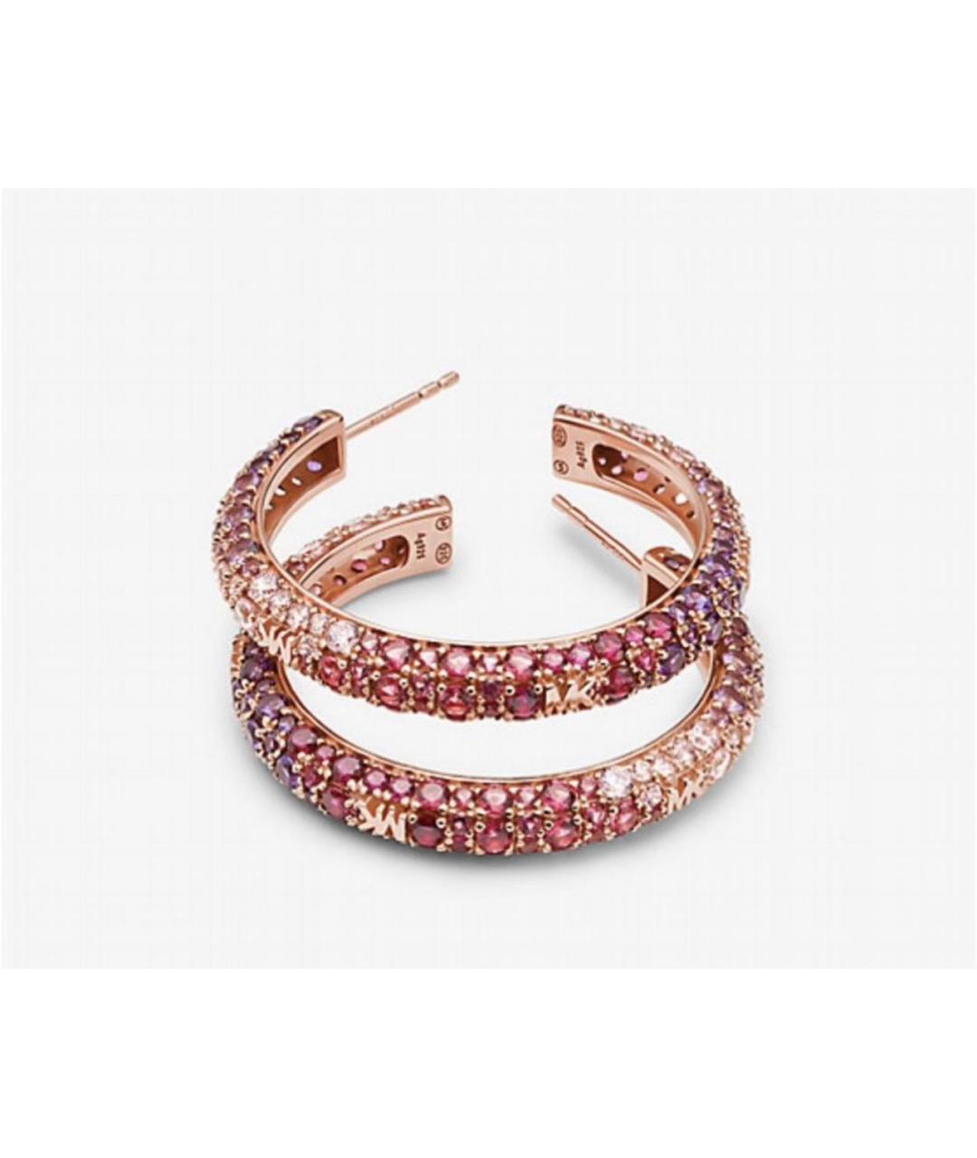 MICHAEL KORS Розовые серебряные серьги, фото 8