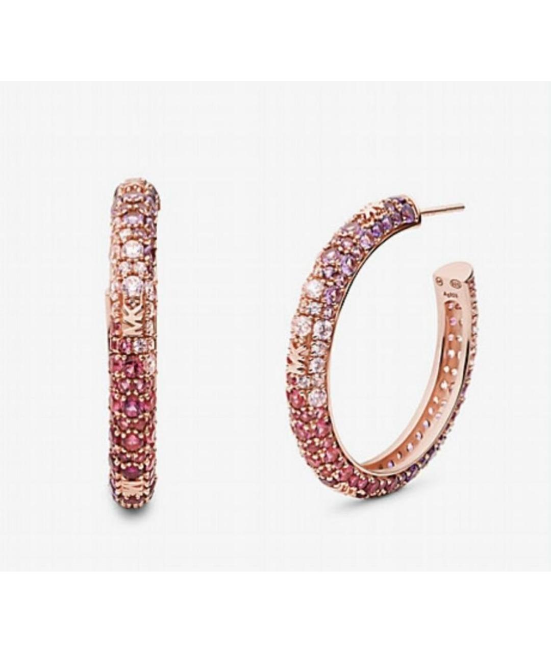 MICHAEL KORS Розовые серебряные серьги, фото 7