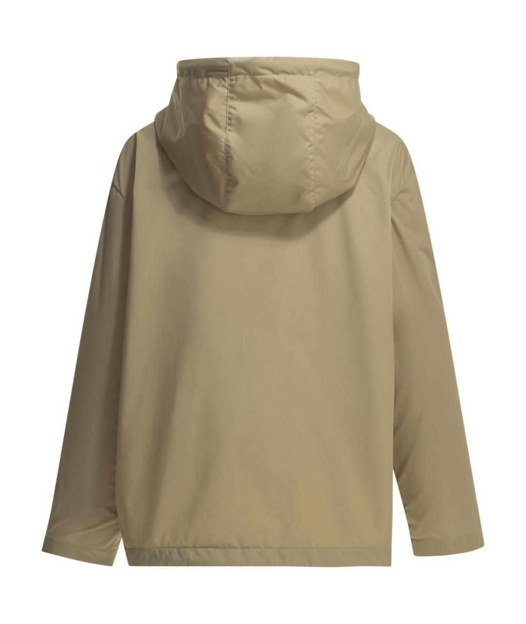 MONCLER Бежевая полиэстеровая куртка, фото 2