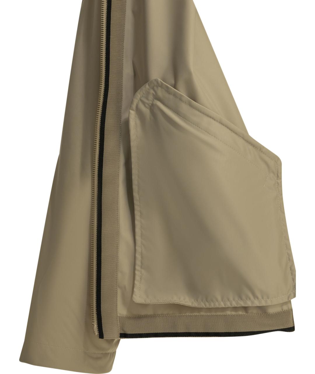 MONCLER Бежевая полиэстеровая куртка, фото 4