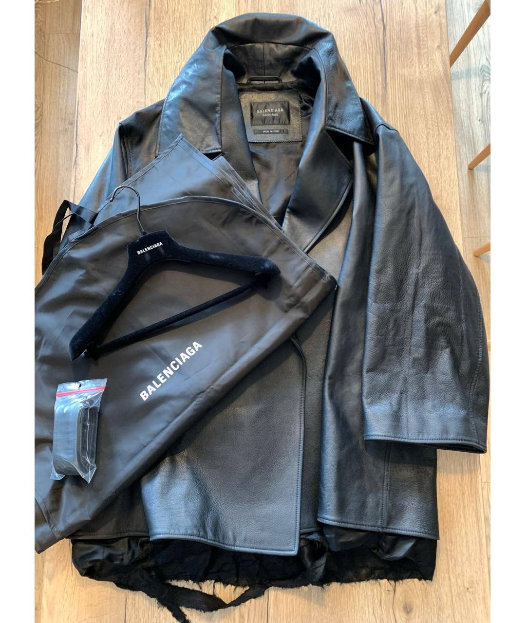 BALENCIAGA Черная кожаная куртка, фото 7