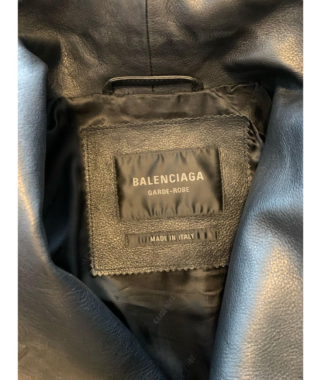 BALENCIAGA Черная кожаная куртка, фото 5