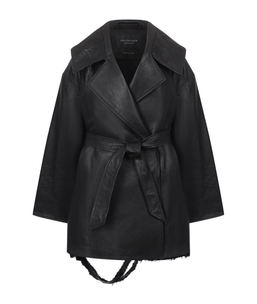 BALENCIAGA Черная кожаная куртка, фото 1