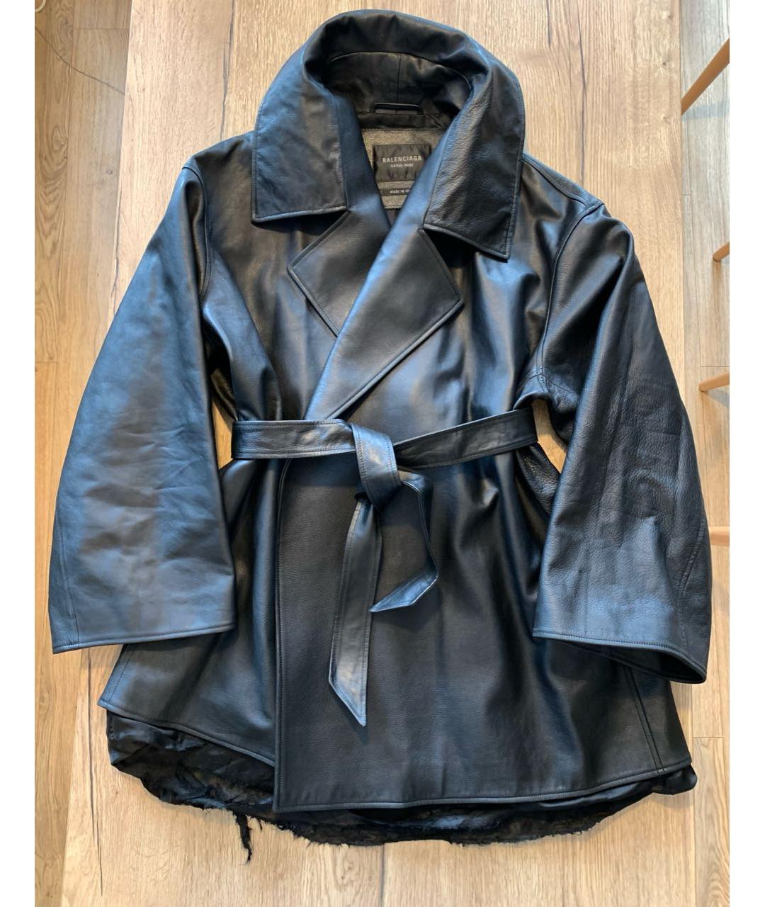 BALENCIAGA Черная кожаная куртка, фото 2