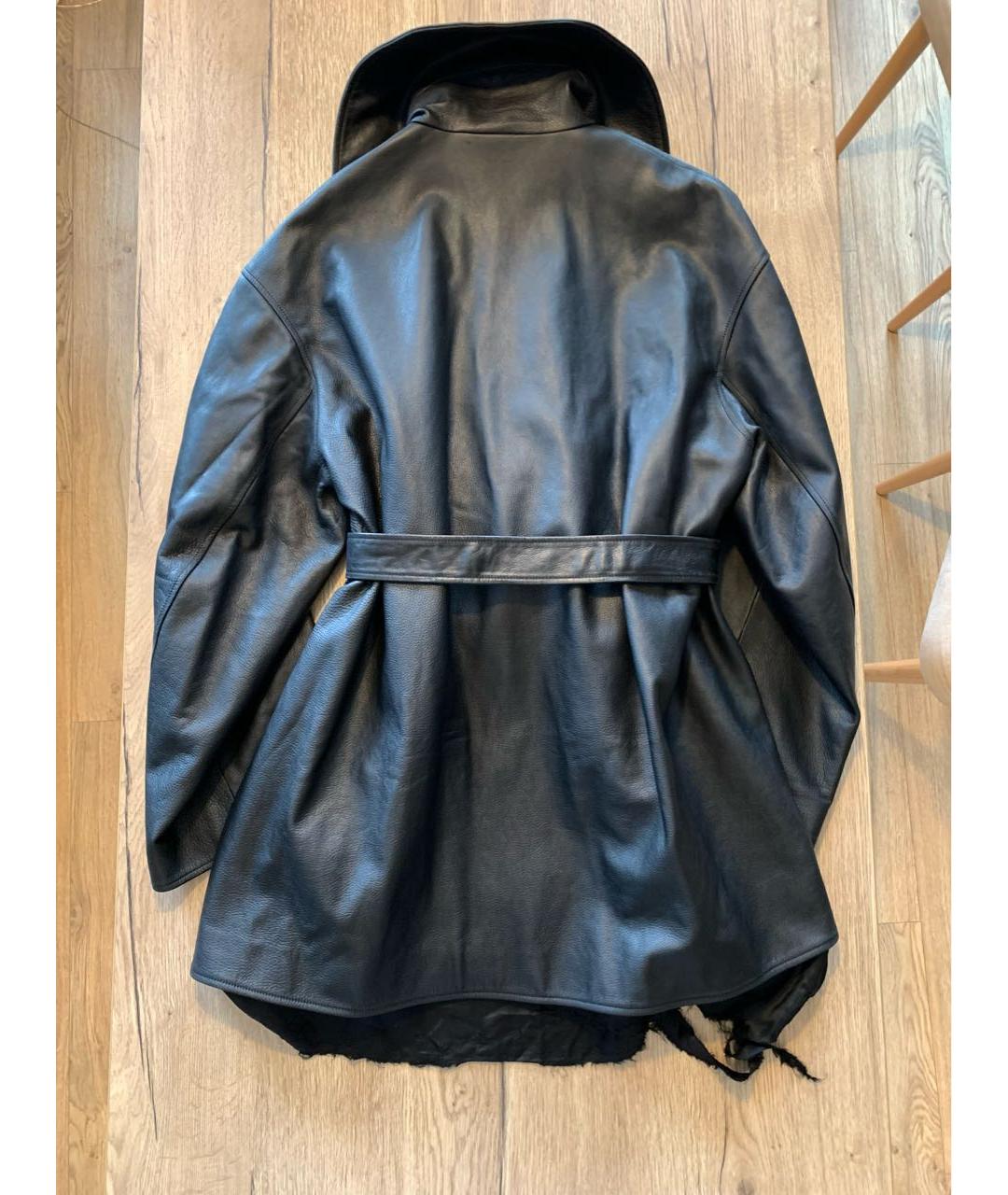 BALENCIAGA Черная кожаная куртка, фото 3