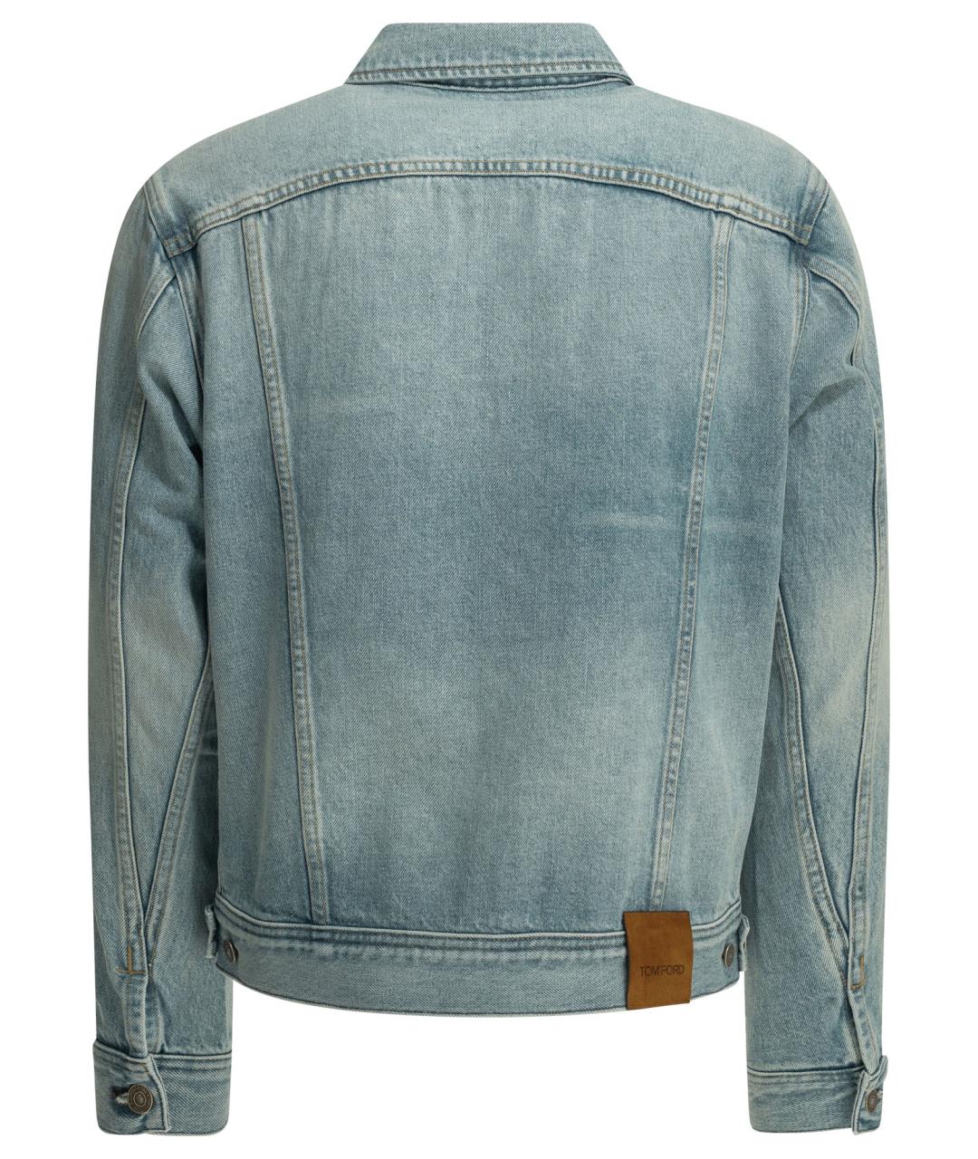 TOM FORD Голубая хлопковая куртка, фото 2