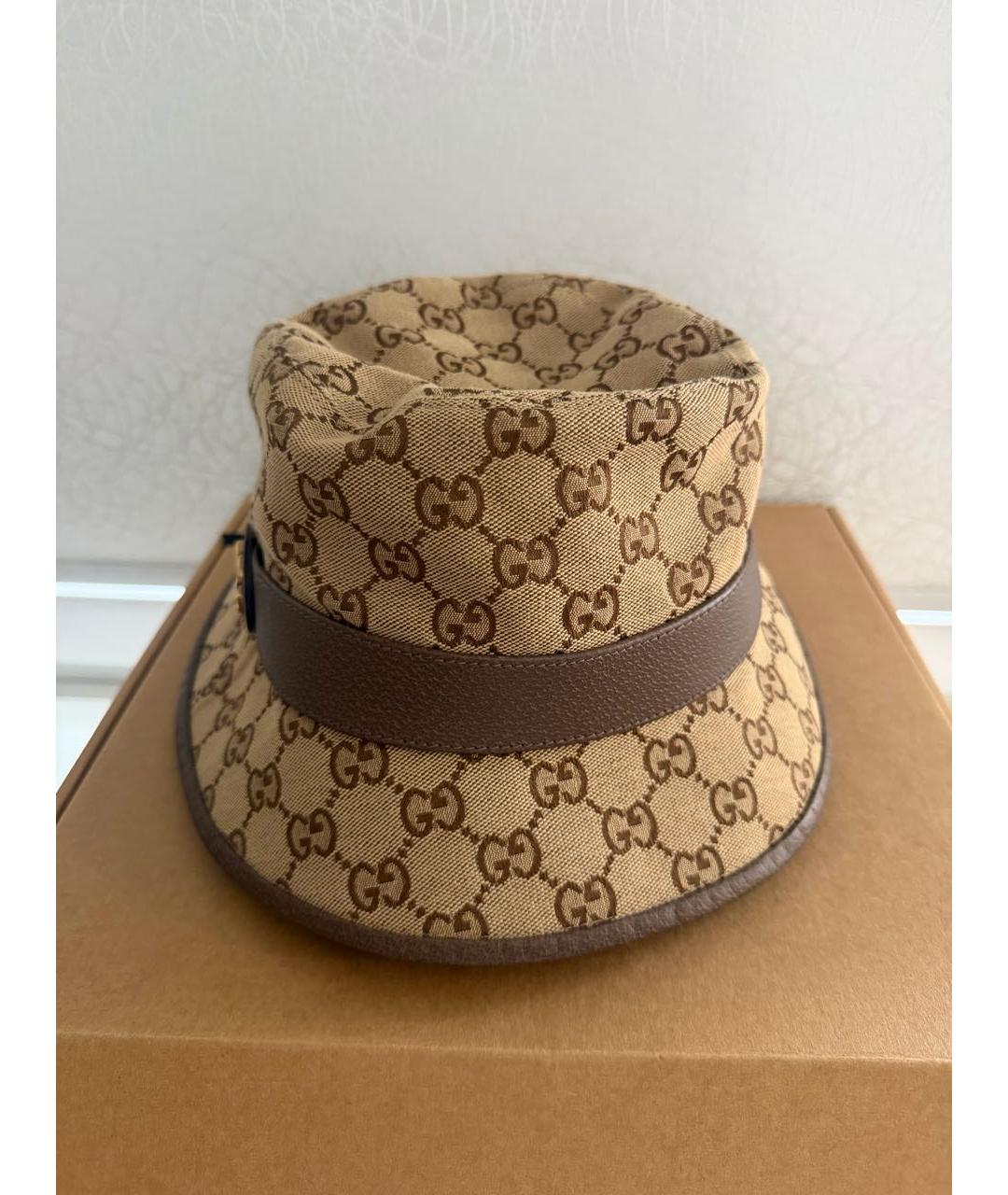 GUCCI Бежевая шляпа, фото 2