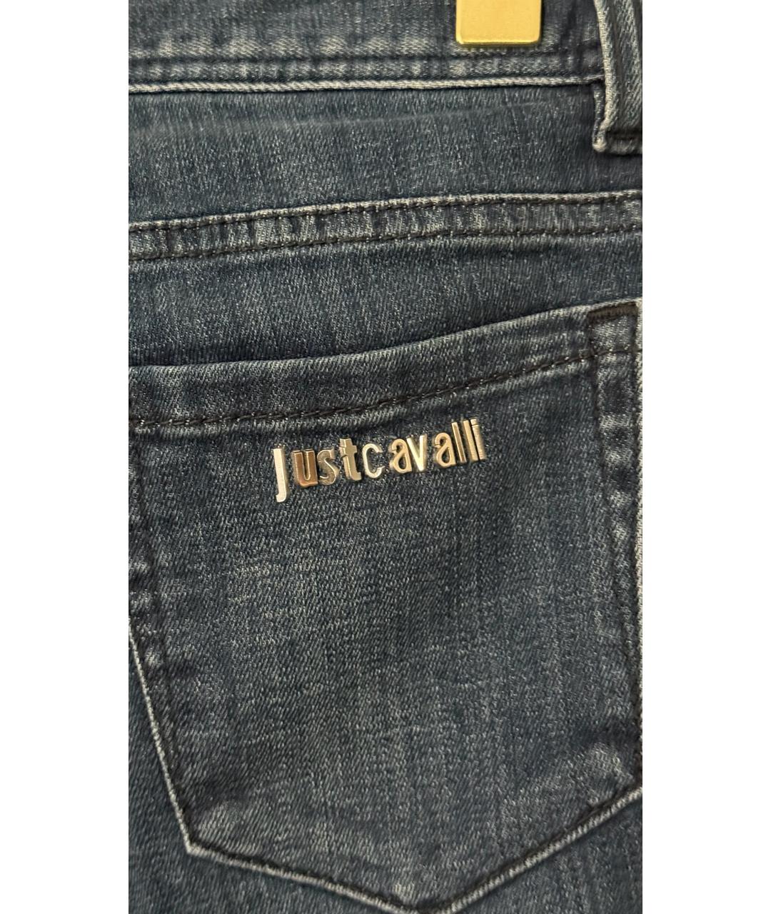 JUST CAVALLI Синие прямые джинсы, фото 3