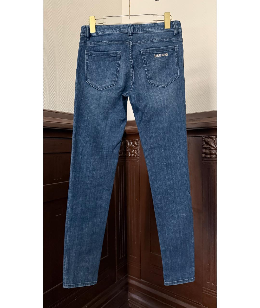 JUST CAVALLI Синие прямые джинсы, фото 2