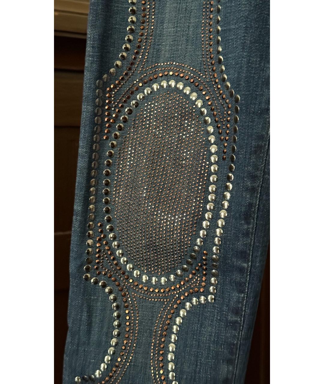 JUST CAVALLI Синие прямые джинсы, фото 6