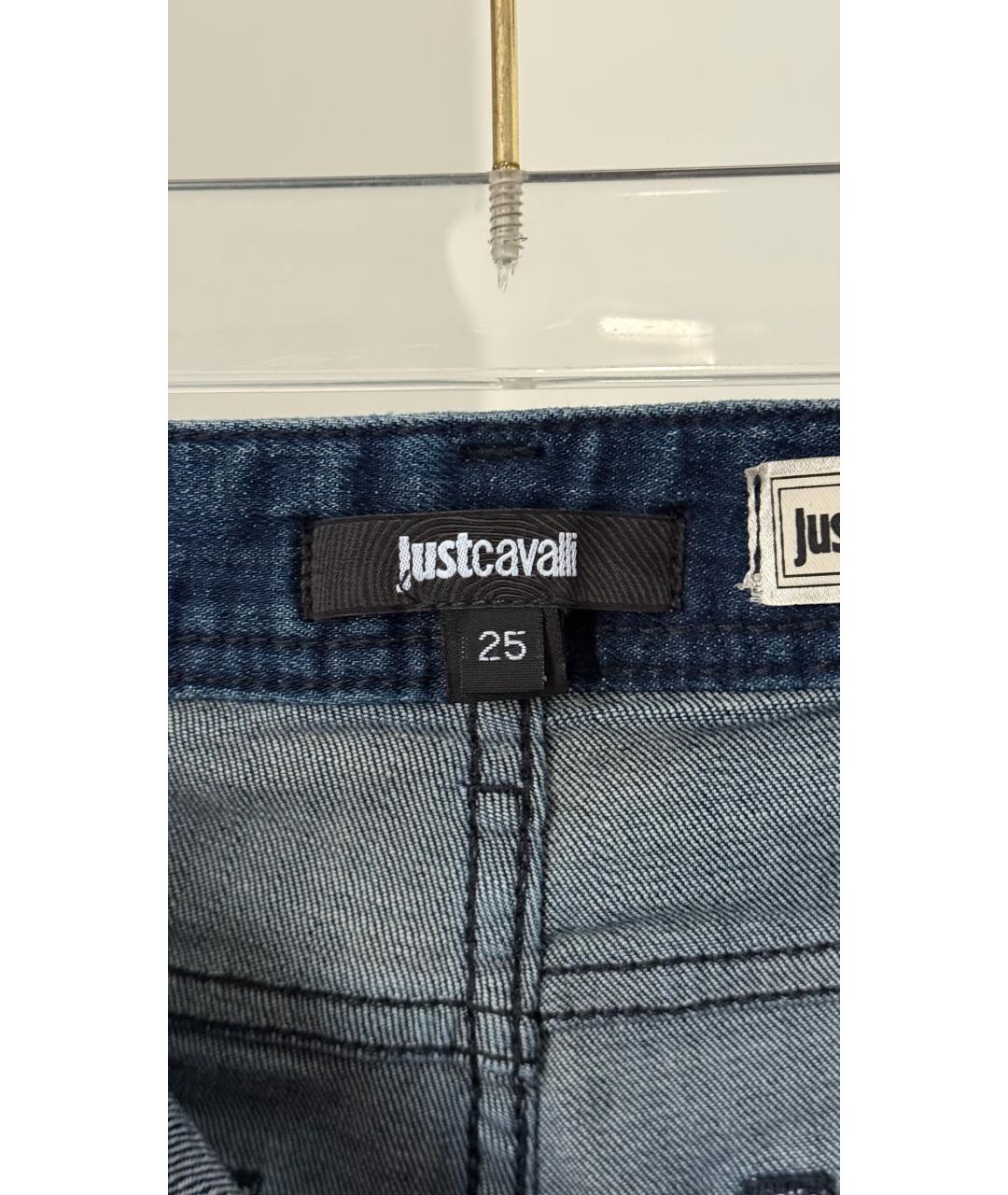 JUST CAVALLI Синие прямые джинсы, фото 8