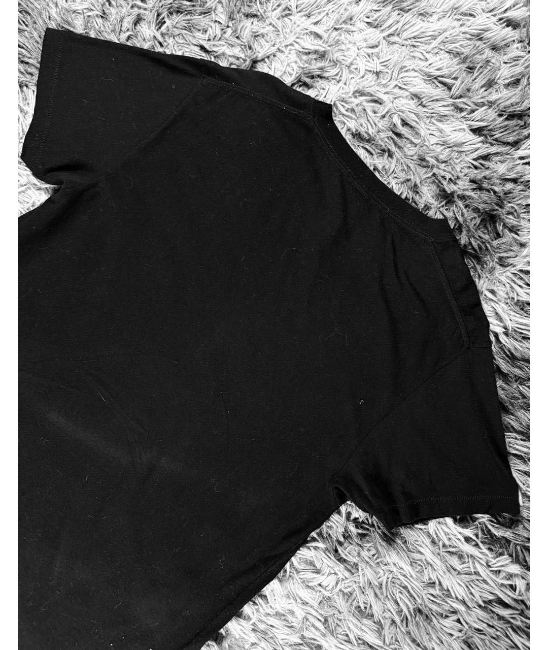 SAINT LAURENT Черная хлопковая футболка, фото 3