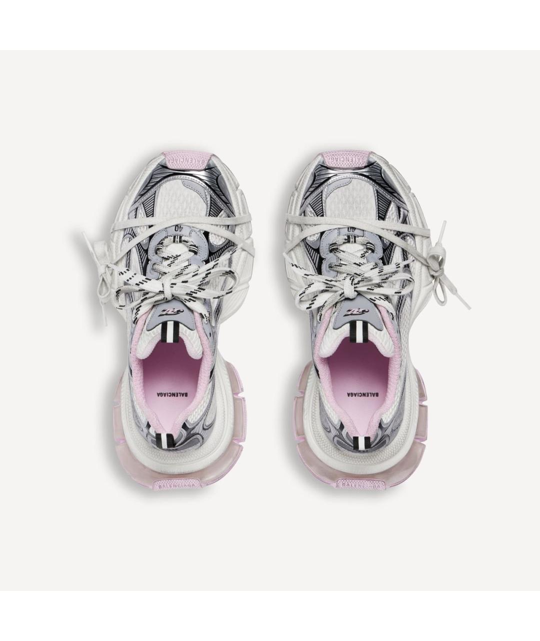 BALENCIAGA Серебряные текстильные кроссовки, фото 2