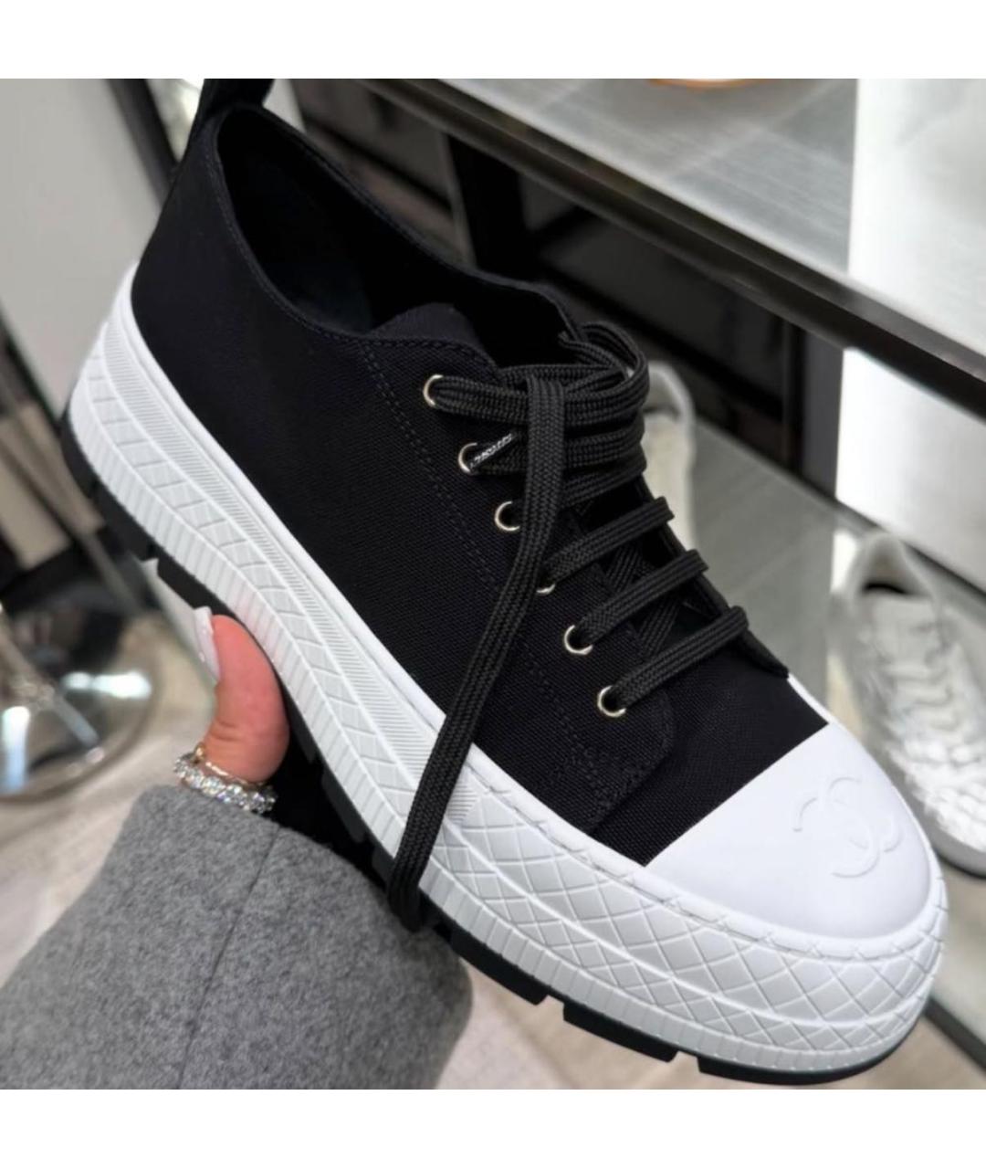 CHANEL Черные кеды, фото 3