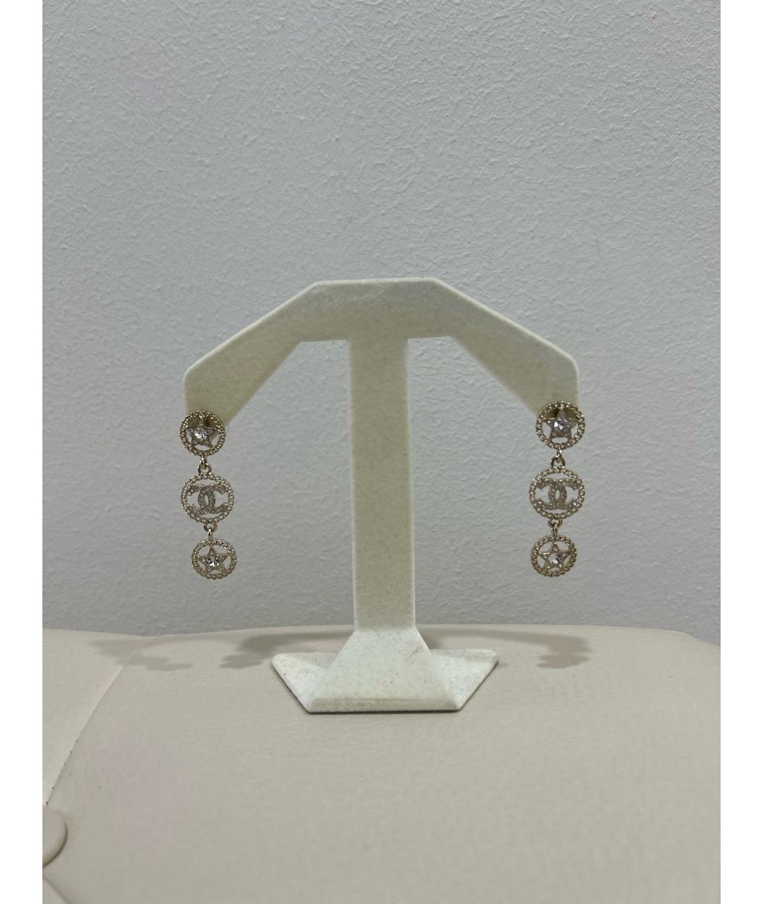 CHANEL Золотые латунные серьги, фото 1