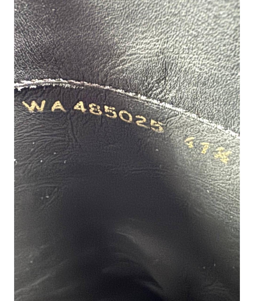 SAINT LAURENT Черные кожаные высокие ботинки, фото 7