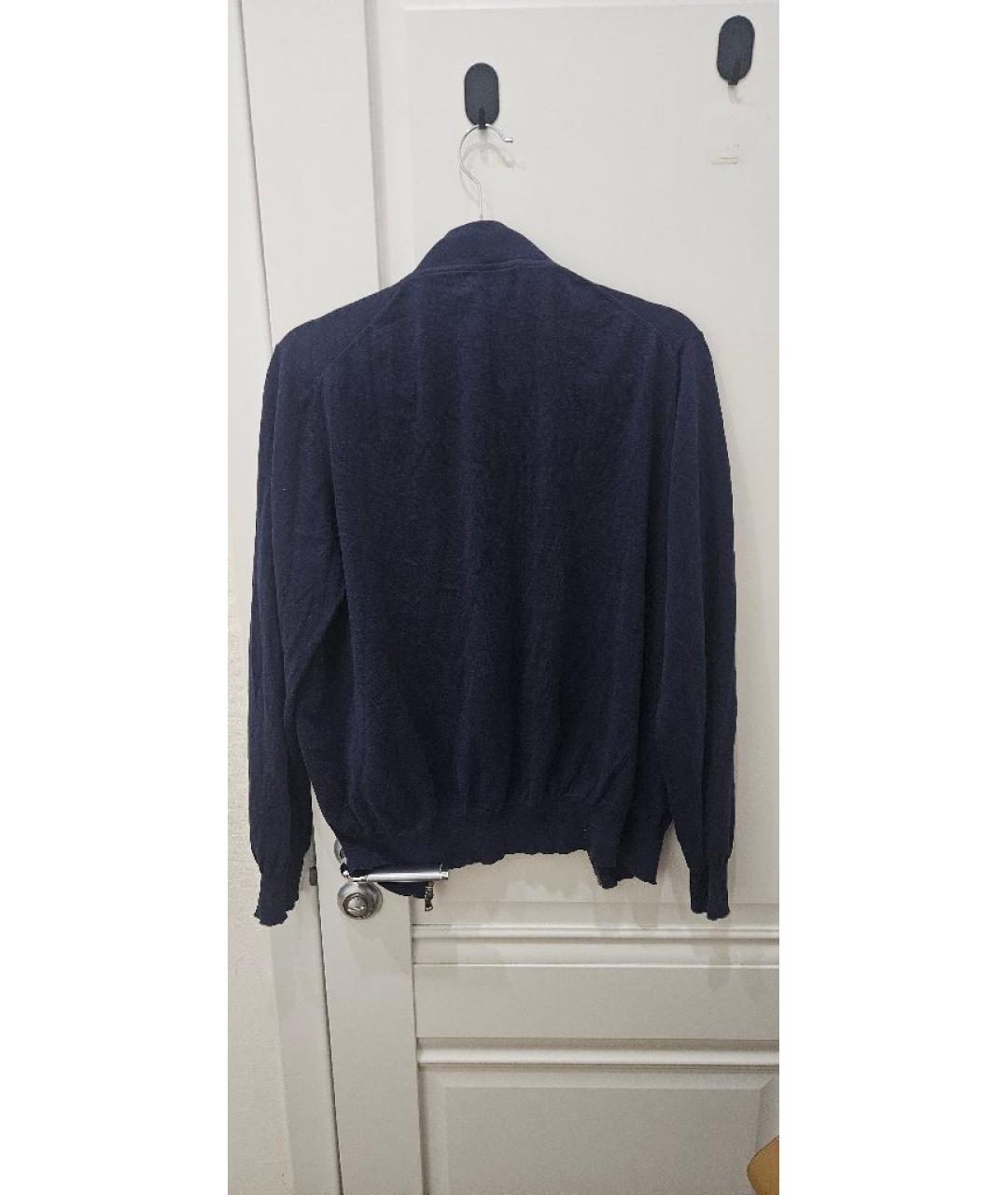 BRUNELLO CUCINELLI Темно-синий хлопковый кардиган, фото 2