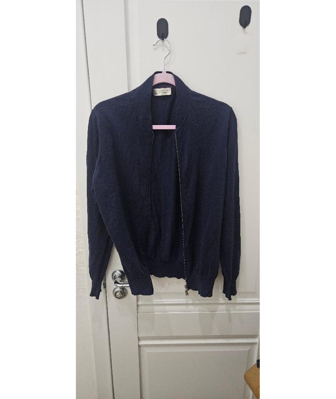 BRUNELLO CUCINELLI Темно-синий хлопковый кардиган, фото 1