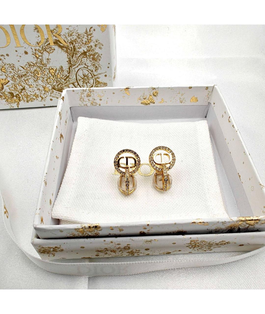 CHRISTIAN DIOR Золотые серьги, фото 8