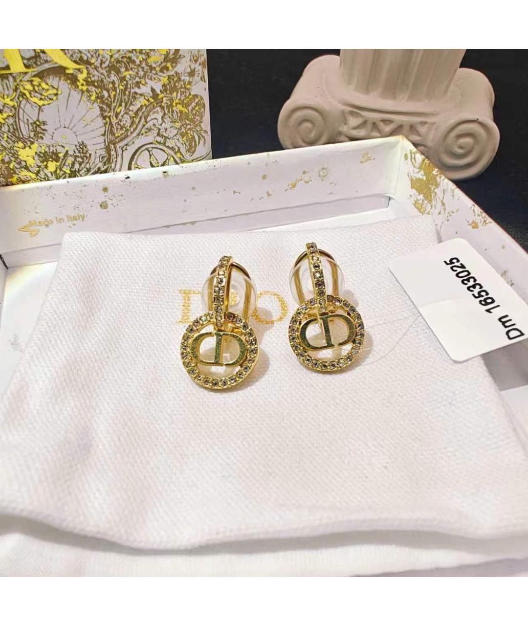 CHRISTIAN DIOR Золотые серьги, фото 7