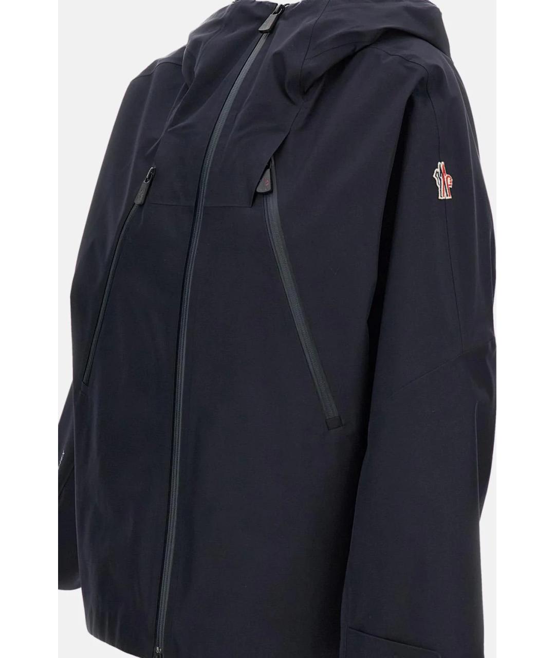 MONCLER Темно-синяя полиэстеровая куртка, фото 3