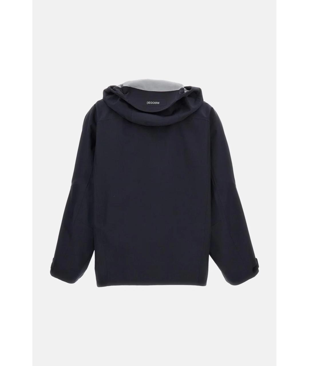 MONCLER Темно-синяя полиэстеровая куртка, фото 2