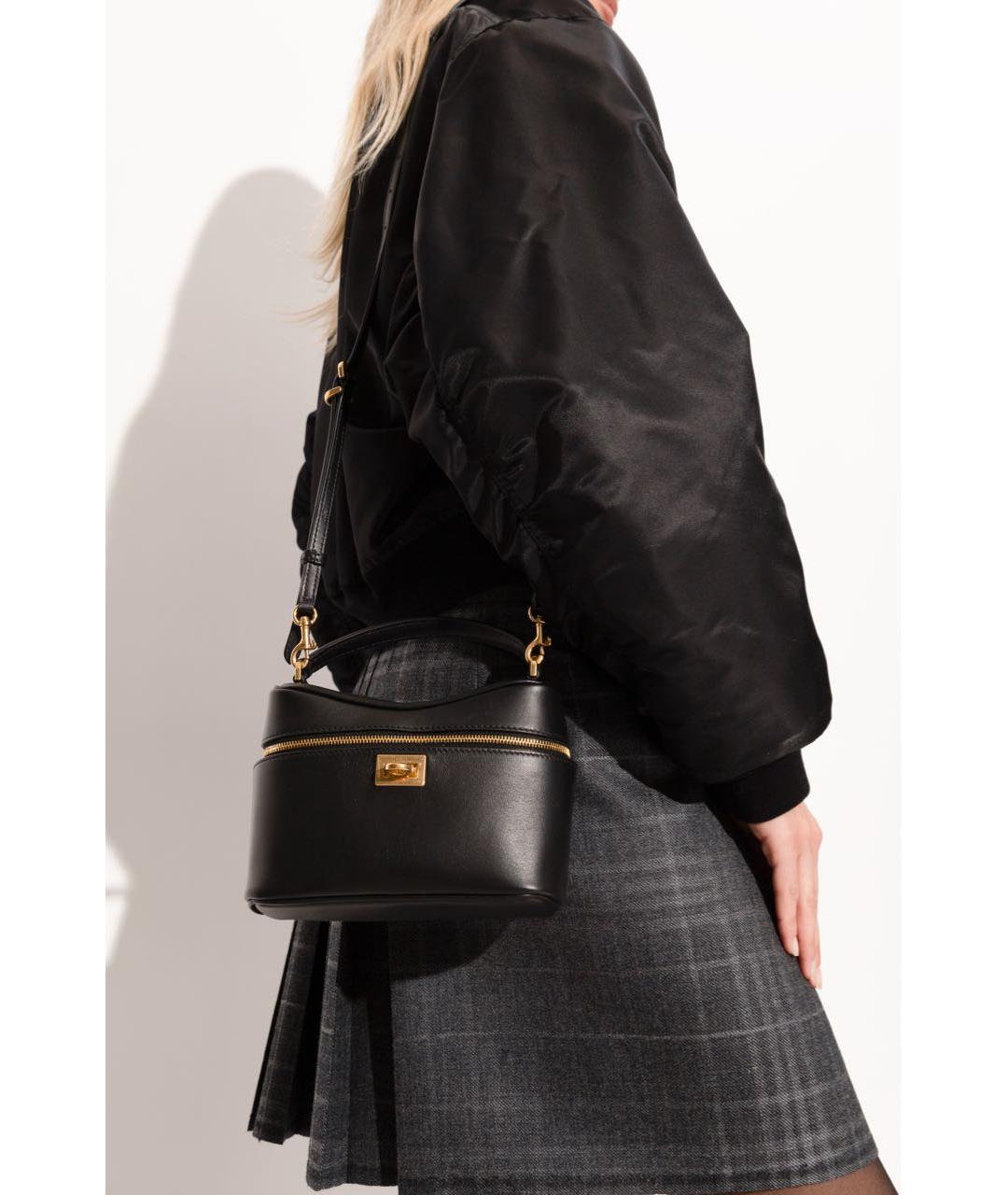 BALENCIAGA Черная кожаная сумка через плечо, фото 2