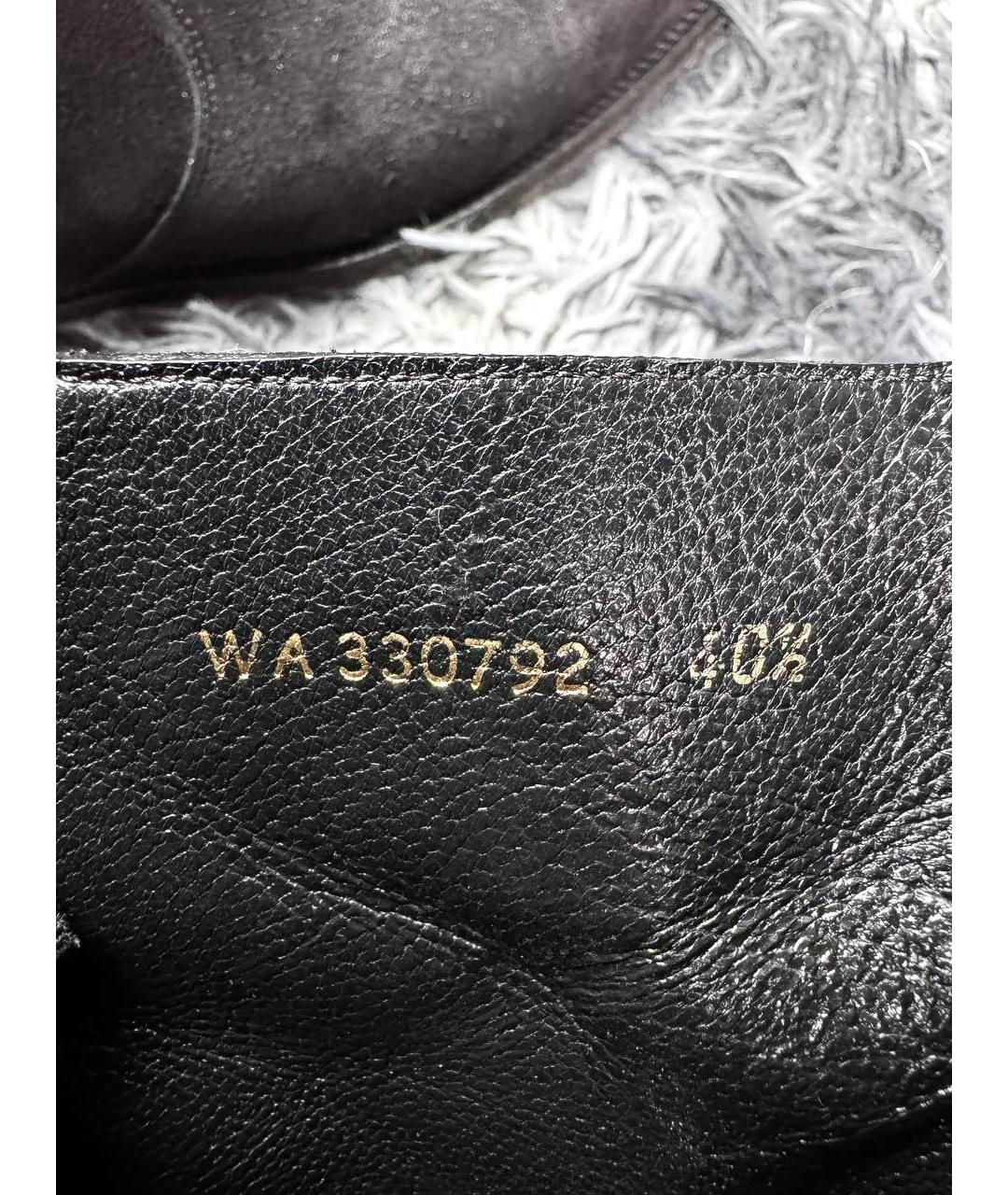 SAINT LAURENT Черные замшевые высокие ботинки, фото 6