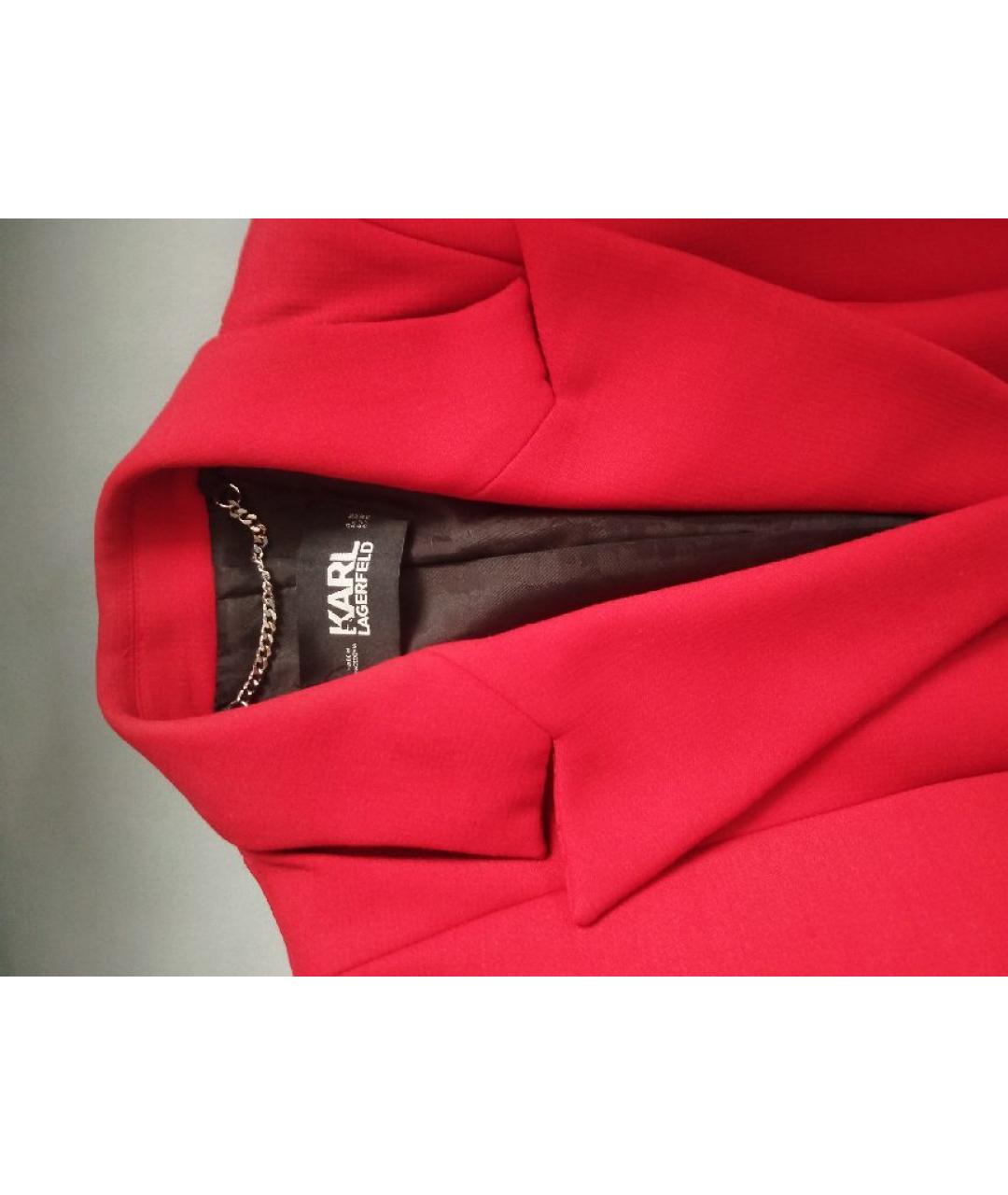 KARL LAGERFELD Красное ацетатное пальто, фото 4