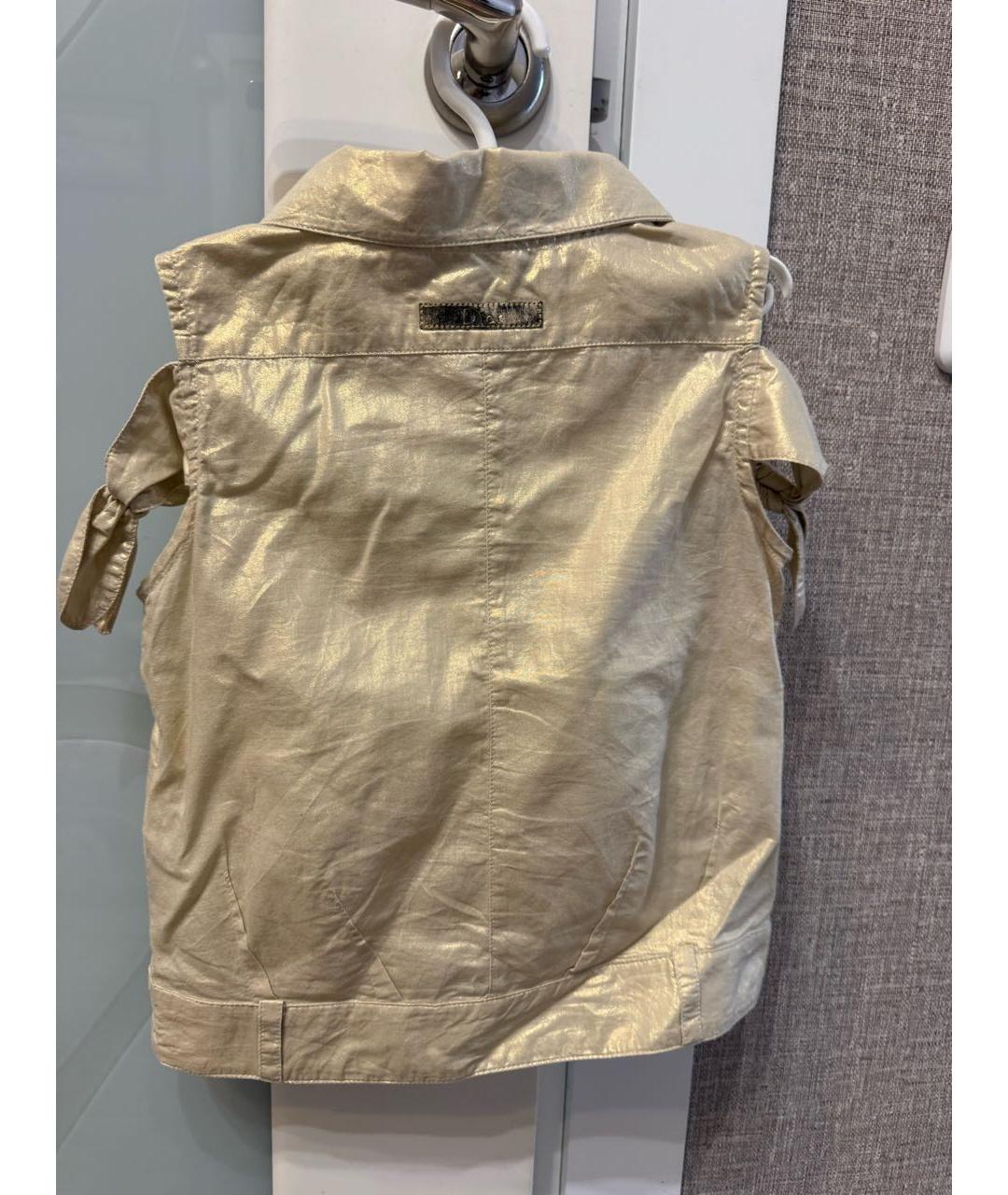 CHRISTIAN DIOR Золотая хлопковая рубашка/блузка, фото 2