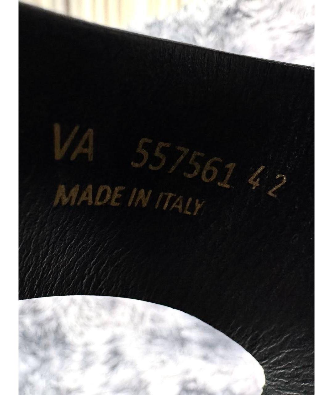 SAINT LAURENT Черные кожаные сандалии, фото 6