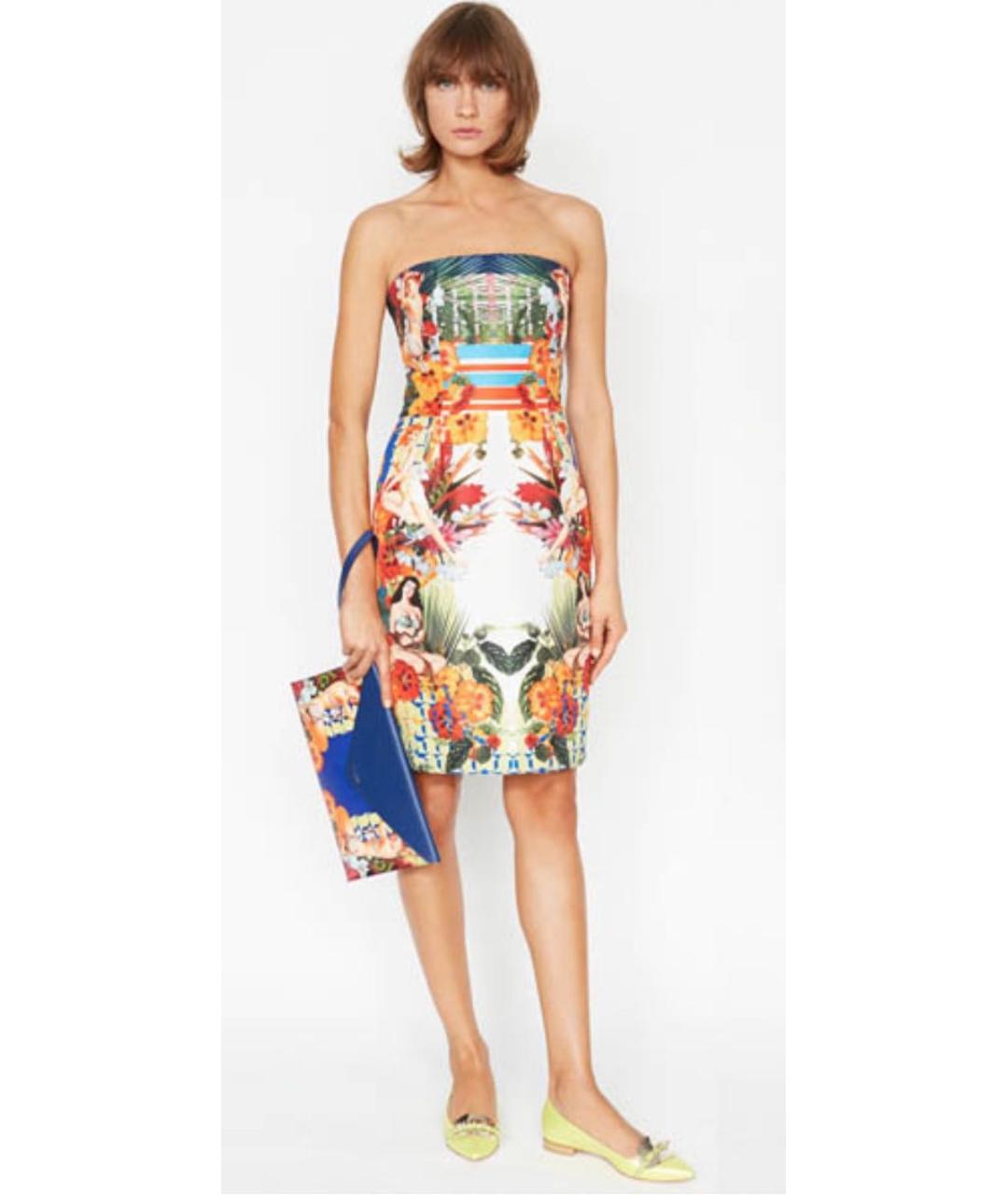 PINKO Мульти вискозное коктейльное платье, фото 7