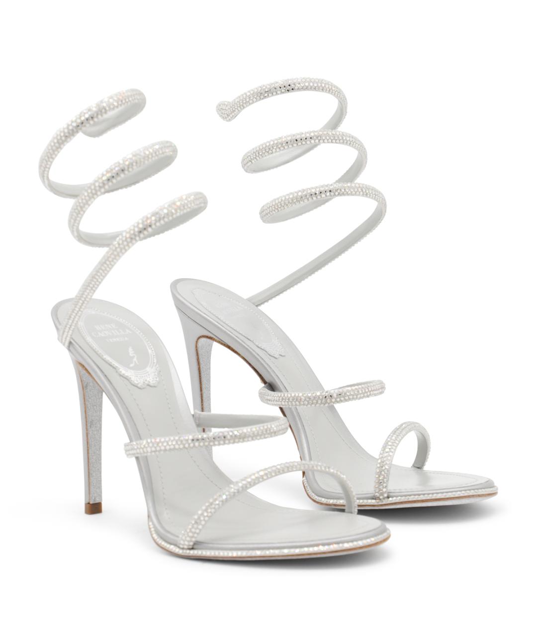 RENE CAOVILLA Серебряные босоножки, фото 2