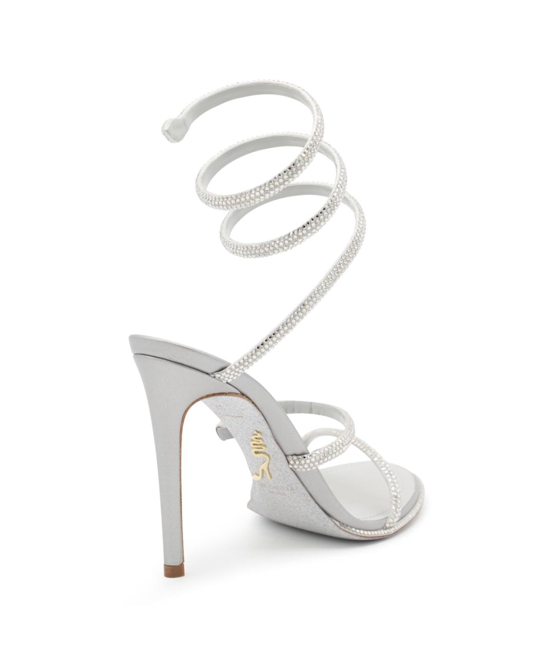 RENE CAOVILLA Серебряные босоножки, фото 3