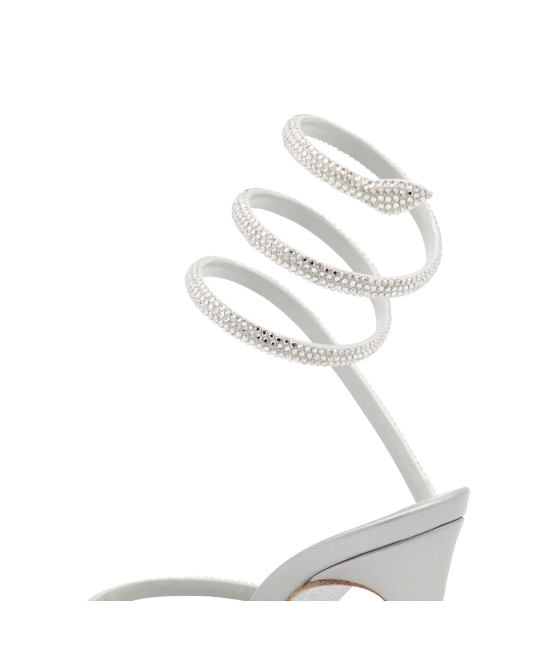 RENE CAOVILLA Серебряные босоножки, фото 4