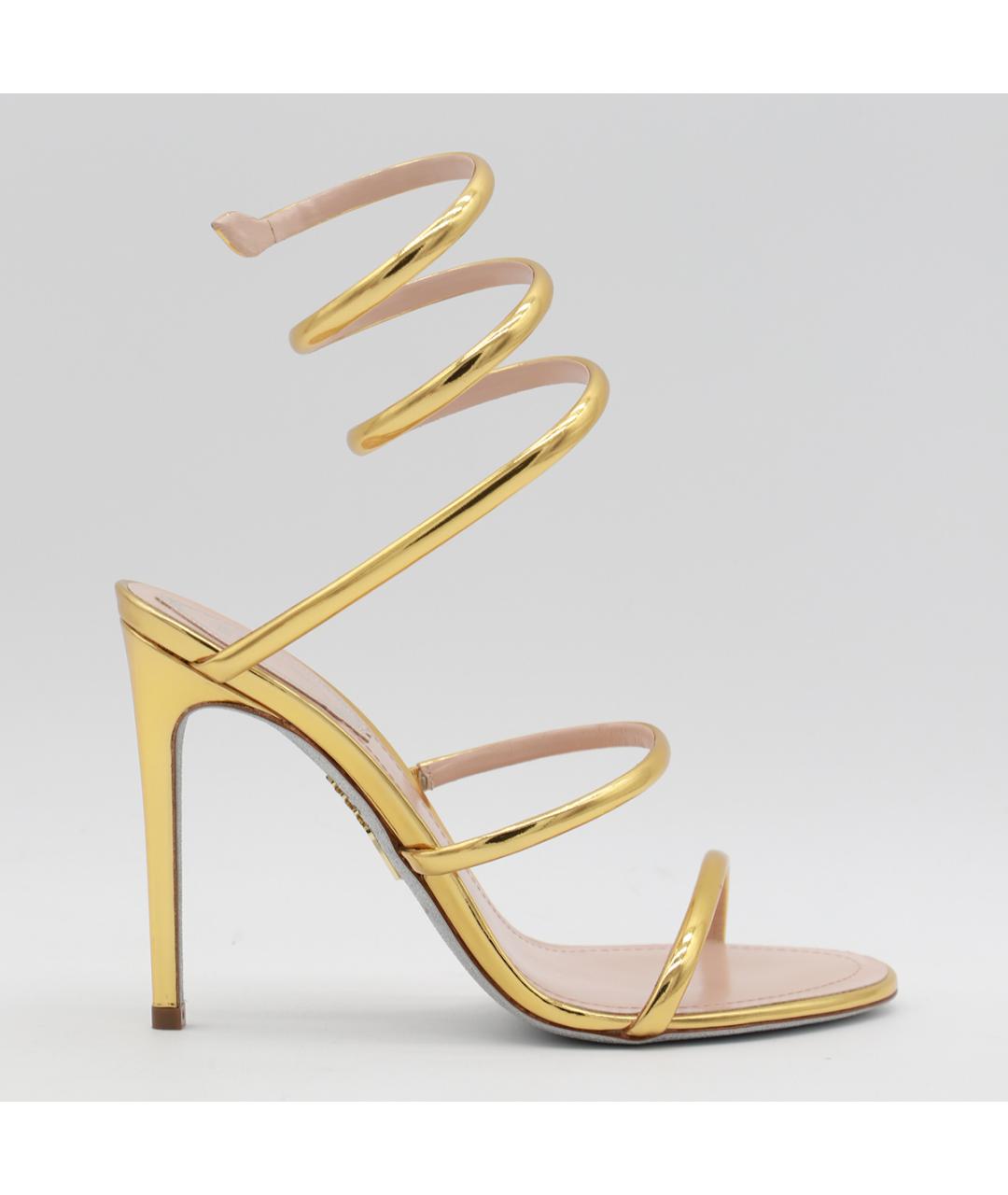 RENE CAOVILLA Золотые босоножки, фото 5