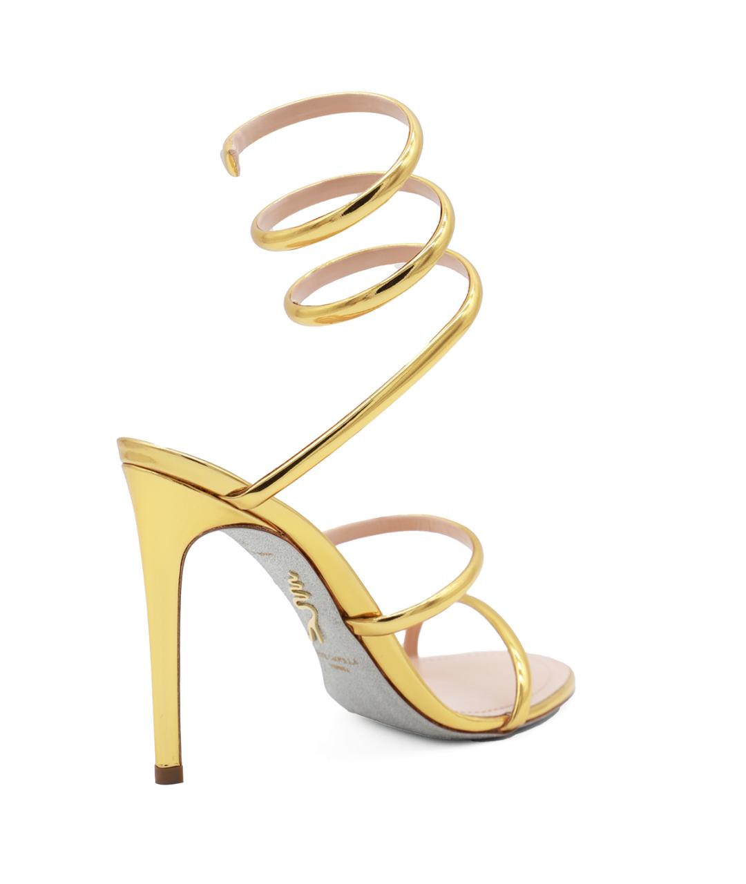 RENE CAOVILLA Золотые босоножки, фото 3