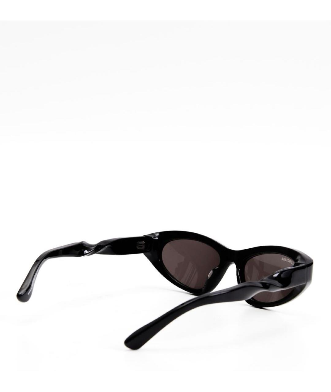 BALENCIAGA Черные пластиковые солнцезащитные очки, фото 4